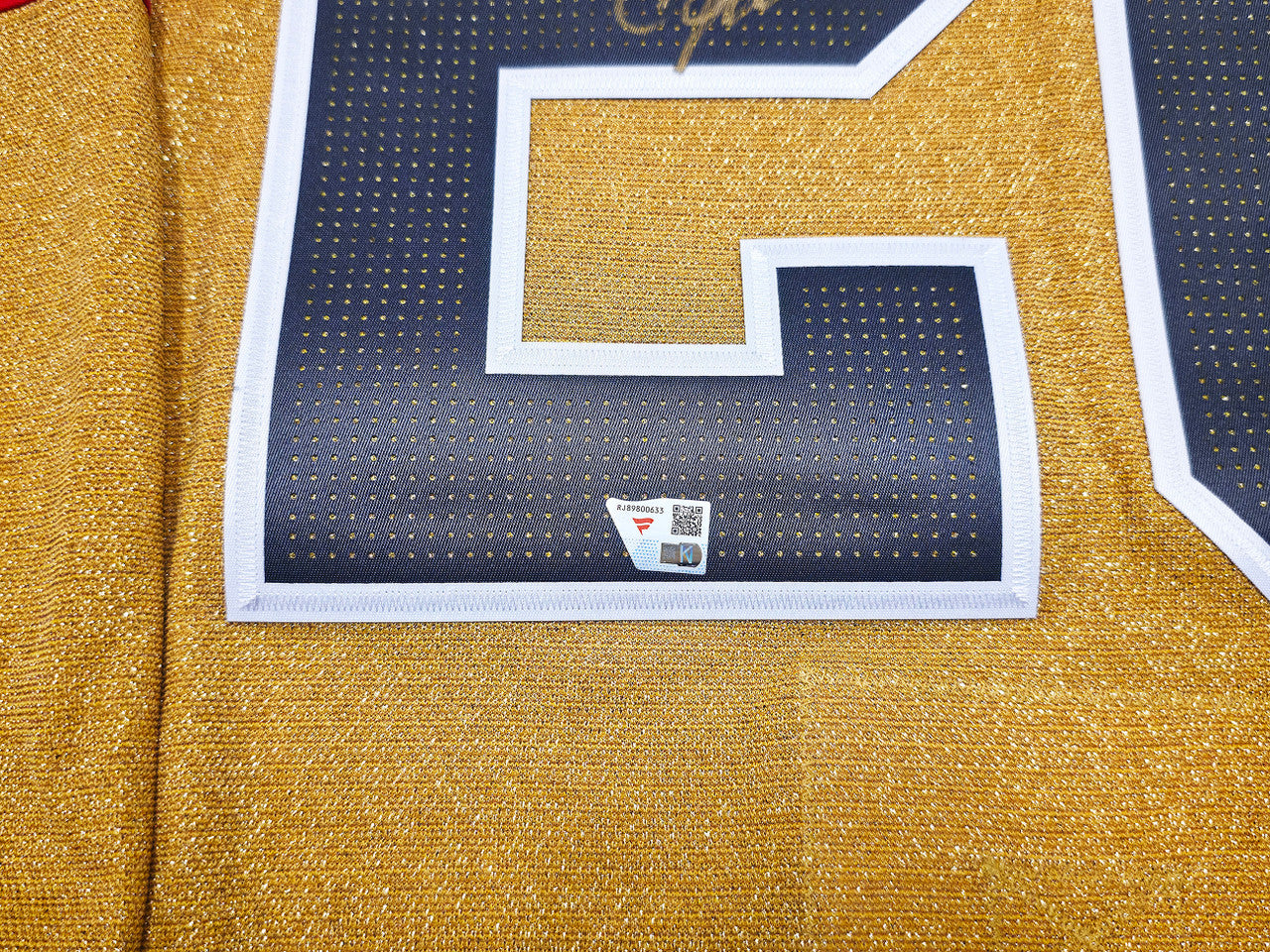 Las Vegas Golden Knights Chandler Stephenson Autographed Gold Adidas Authentic Aeroready 2023 Stanley Cup Jersey Size 52 Fanatics Holo Stock #256996