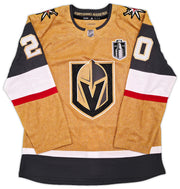 Las Vegas Golden Knights Chandler Stephenson Autographed Gold Adidas Authentic Aeroready 2023 Stanley Cup Jersey Size 52 Fanatics Holo Stock #256996