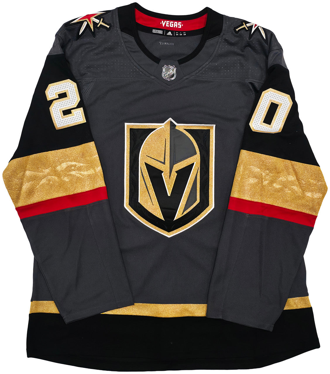 Las Vegas Golden Knights Chandler Stephenson Autographed Gray Adidas Authentic Climalite Jersey Size 54 Fanatics Holo Stock #256995