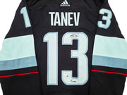 Seattle Kraken Brandon Tanev Autographed Blue Adidas Authentic Primegreen Inaugural Season Jersey Size 54 "Turbo" Fanatics Holo Stock #257013
