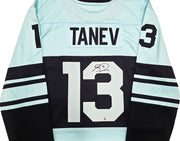 Seattle Kraken Brandon Tanev Autographed Blue & Green Fanatics Reverse Retro Jersey Size XL Fanatics Holo Stock #257011