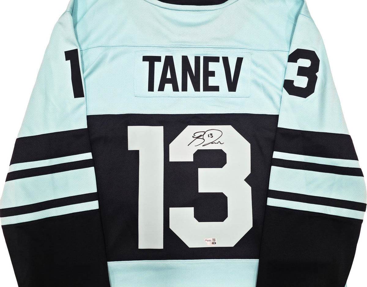 Seattle Kraken Brandon Tanev Autographed Blue & Green Fanatics Reverse Retro Jersey Size XL Fanatics Holo Stock #257011
