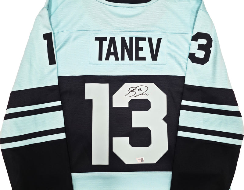 Seattle Kraken Brandon Tanev Autographed Blue & Green Fanatics Reverse Retro Jersey Size XL Fanatics Holo Stock #257011