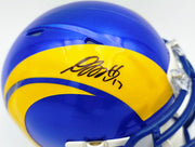 Davante Adams Autographed Los Angeles Rams Blue Speed Mini Helmet Beckett BAS Witness Stock #257214