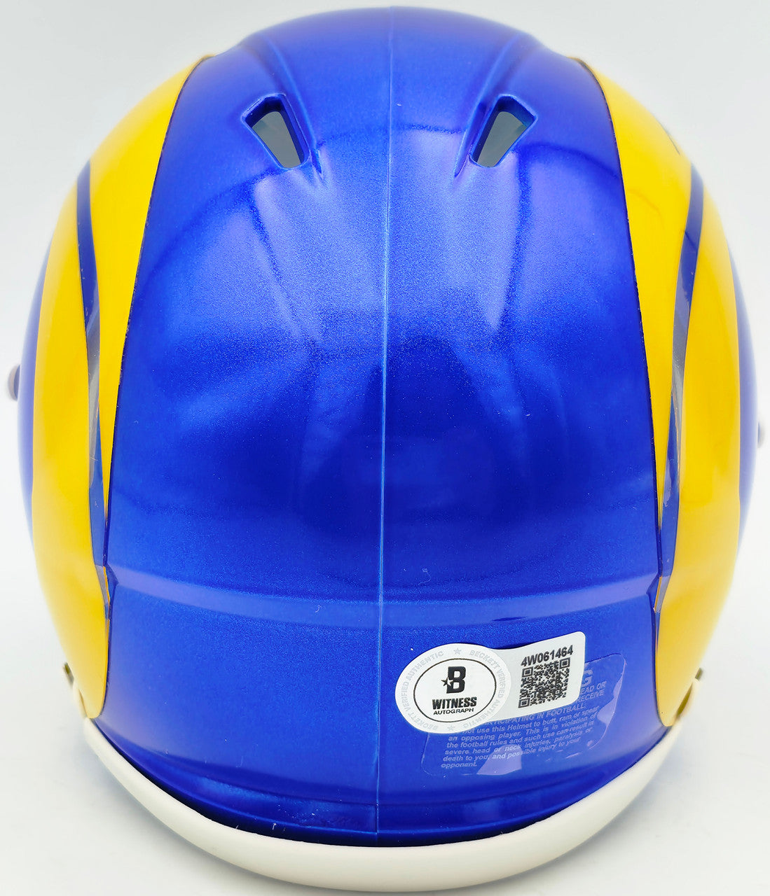 Davante Adams Autographed Los Angeles Rams Blue Speed Mini Helmet Beckett BAS Witness Stock #257214