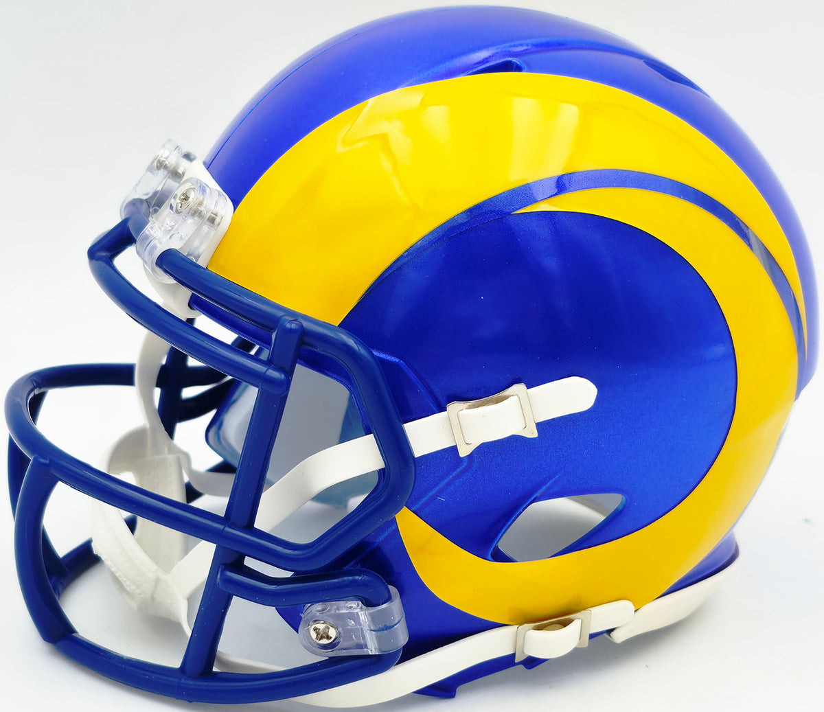 Davante Adams Autographed Los Angeles Rams Blue Speed Mini Helmet Beckett BAS Witness Stock #257214