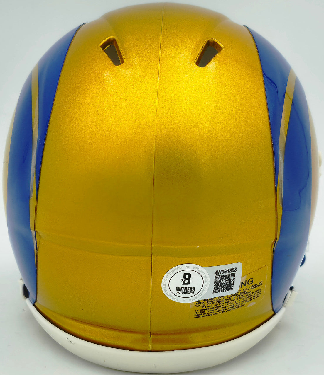 Davante Adams Autographed Los Angeles Rams Flash Yellow Speed Mini Helmet Beckett BAS Witness Stock #257215
