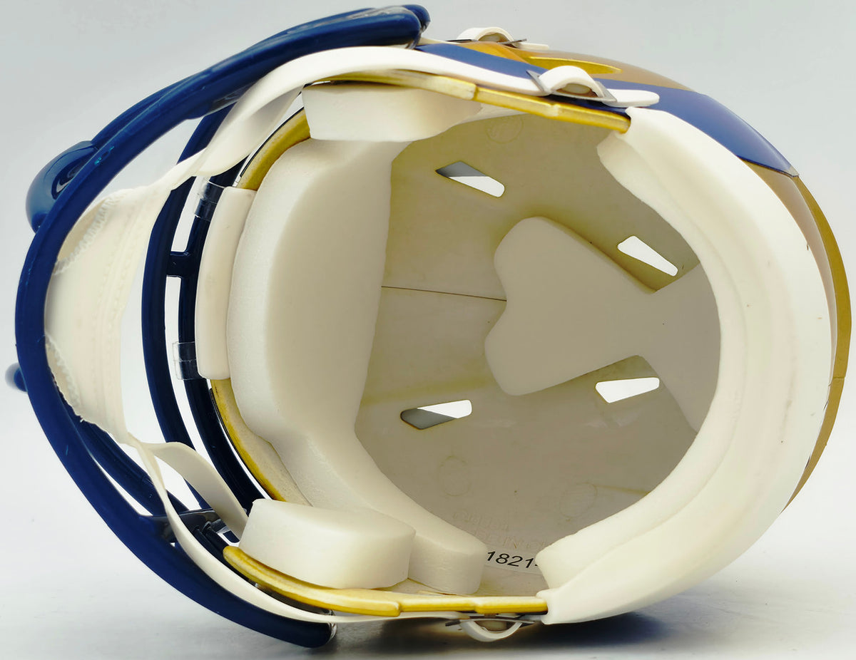 Davante Adams Autographed Los Angeles Rams Flash Yellow Speed Mini Helmet Beckett BAS Witness Stock #257215