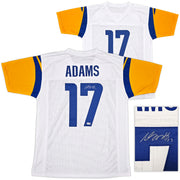 Los Angeles Rams Davante Adams Autographed White Jersey Beckett BAS Witness Stock #257217