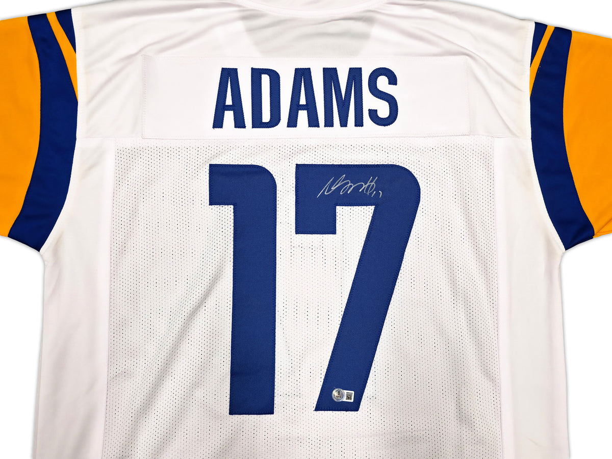 Los Angeles Rams Davante Adams Autographed White Jersey Beckett BAS Witness Stock #257217