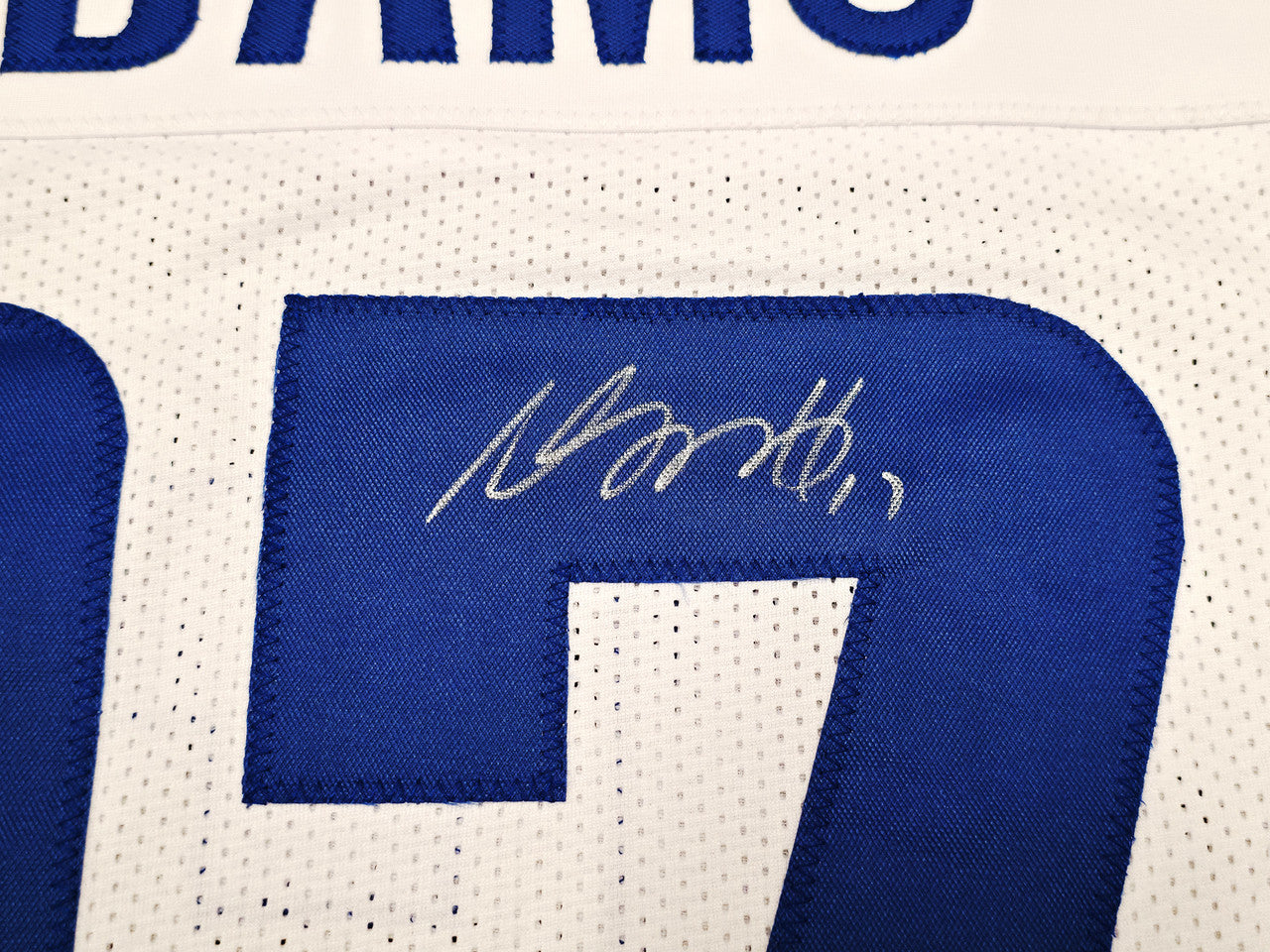 Los Angeles Rams Davante Adams Autographed White Jersey Beckett BAS Witness Stock #257217