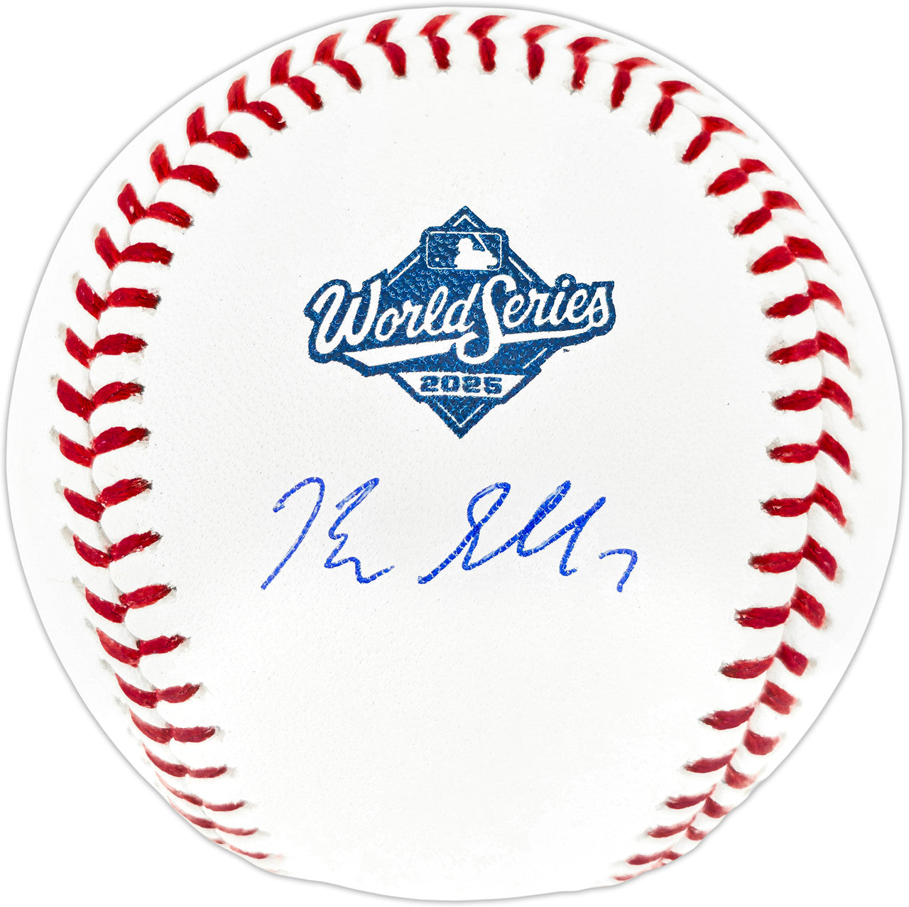 Blake Snell Autographed Official 2025 World Series Logo Baseball Los Angeles Dodgers Beckett BAS Witness Stock #257211