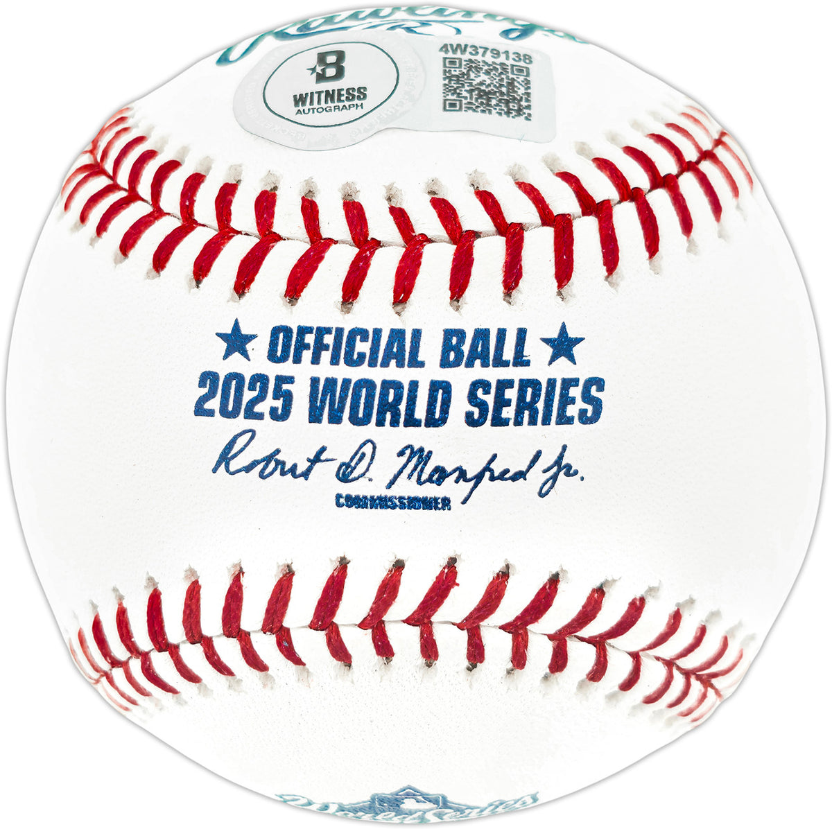 Blake Snell Autographed Official 2025 World Series Logo Baseball Los Angeles Dodgers Beckett BAS Witness Stock #257211