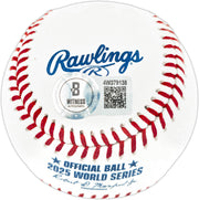 Blake Snell Autographed Official 2025 World Series Logo Baseball Los Angeles Dodgers Beckett BAS Witness Stock #257211