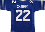 Seattle Seahawks Rashid Shaheed Autographed Blue Jersey MCS Holo Stock #258200