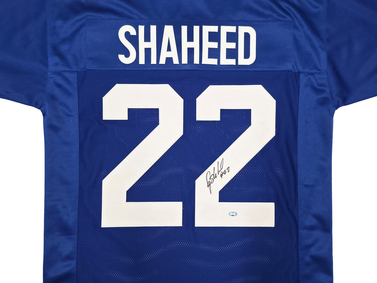Seattle Seahawks Rashid Shaheed Autographed Blue Jersey MCS Holo Stock #258200