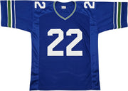 Seattle Seahawks Rashid Shaheed Autographed Blue Jersey MCS Holo Stock #258200