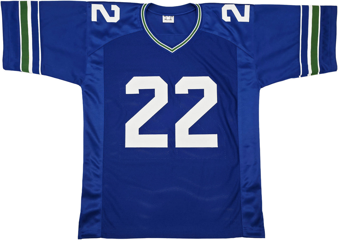 Seattle Seahawks Rashid Shaheed Autographed Blue Jersey MCS Holo Stock #258200