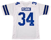 Dallas Cowboys Cornell Green Autographed White Jersey Beckett BAS Witness Stock #257838