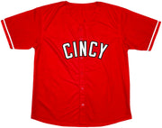 Cincinnati Reds Matt McLain Autographed Red Jersey "1st MLB HR 5/23/23" Beckett BAS Witness Stock #257831