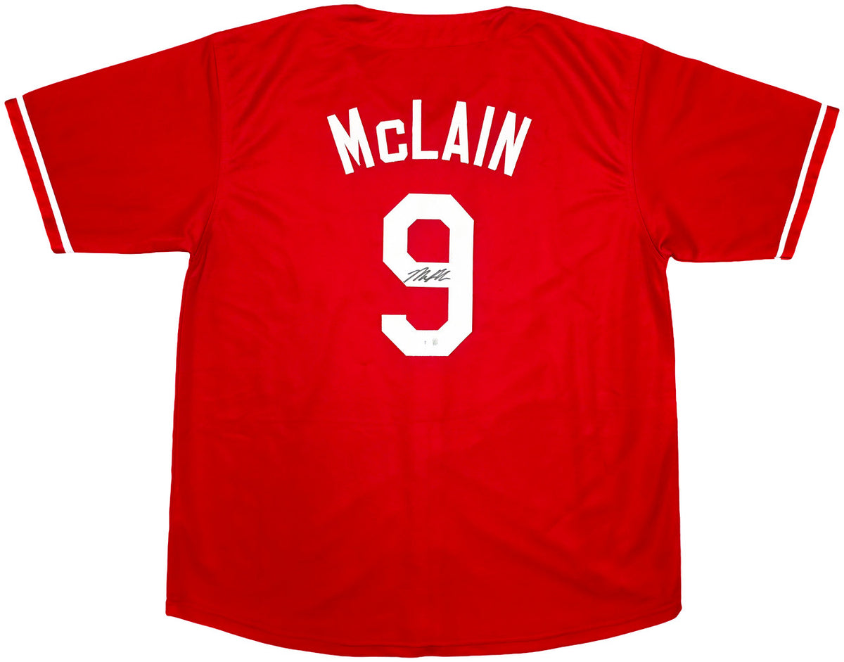 Cincinnati Reds Matt McLain Autographed Red Jersey Beckett BAS Witness Stock #257830