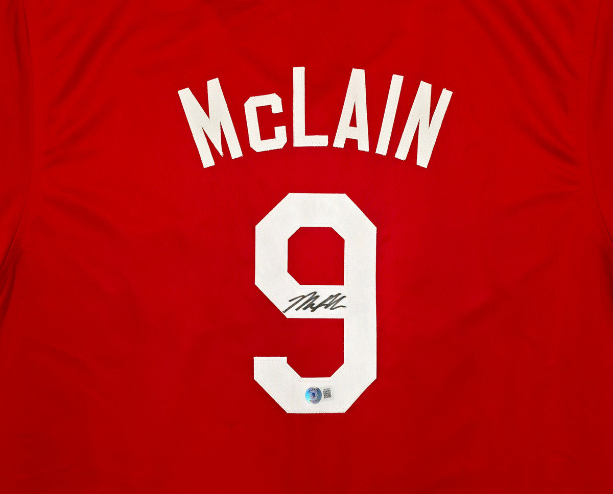 Cincinnati Reds Matt McLain Autographed Red Jersey Beckett BAS Witness Stock #257830