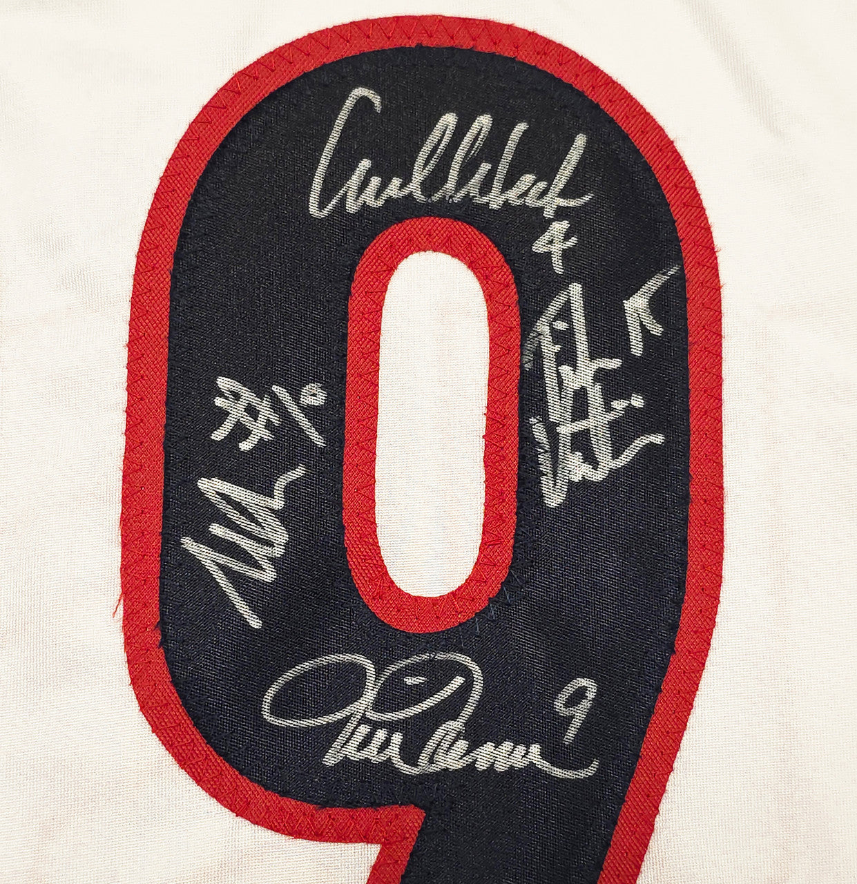 1999 Team USA Women's Soccer World Cup Champions Autographed White Jersey With 8 Signatures Including Hamm & Chastain Beckett BAS Witness Stock #257835