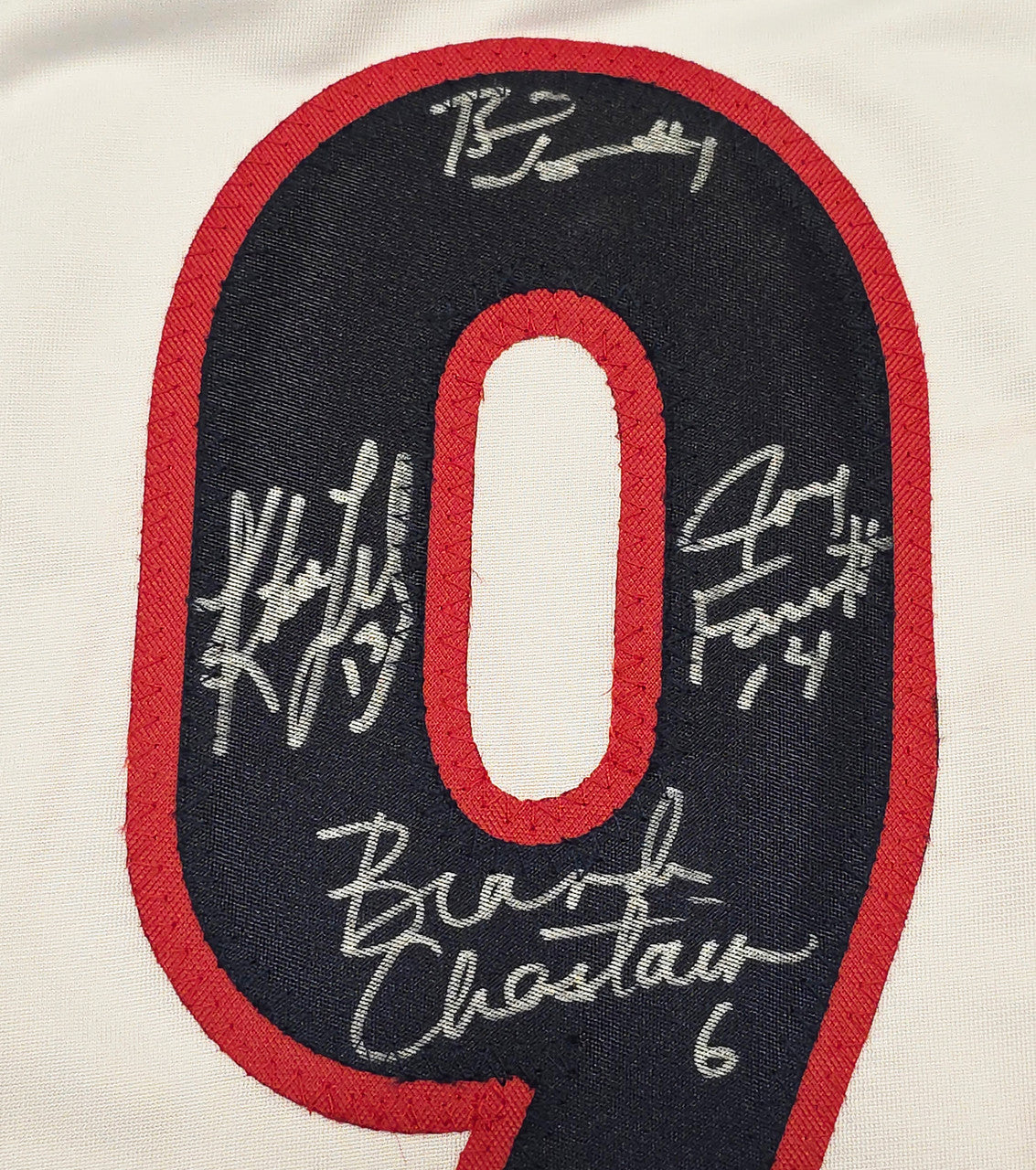1999 Team USA Women's Soccer World Cup Champions Autographed White Jersey With 8 Signatures Including Hamm & Chastain Beckett BAS Witness Stock #257835