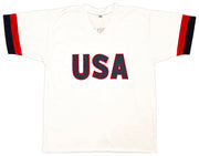 1999 Team USA Women's Soccer World Cup Champions Autographed White Jersey With 8 Signatures Including Hamm & Chastain Beckett BAS Witness Stock #257835