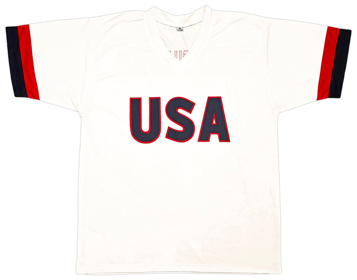 1999 Team USA Women's Soccer World Cup Champions Autographed White Jersey With 8 Signatures Including Hamm & Chastain Beckett BAS Witness Stock #257835