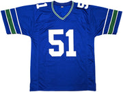 Seattle Seahawks Bruce Irvin Autographed Blue Throwback Jersey "SB XLVIII Champs" MCS Holo Stock #257839
