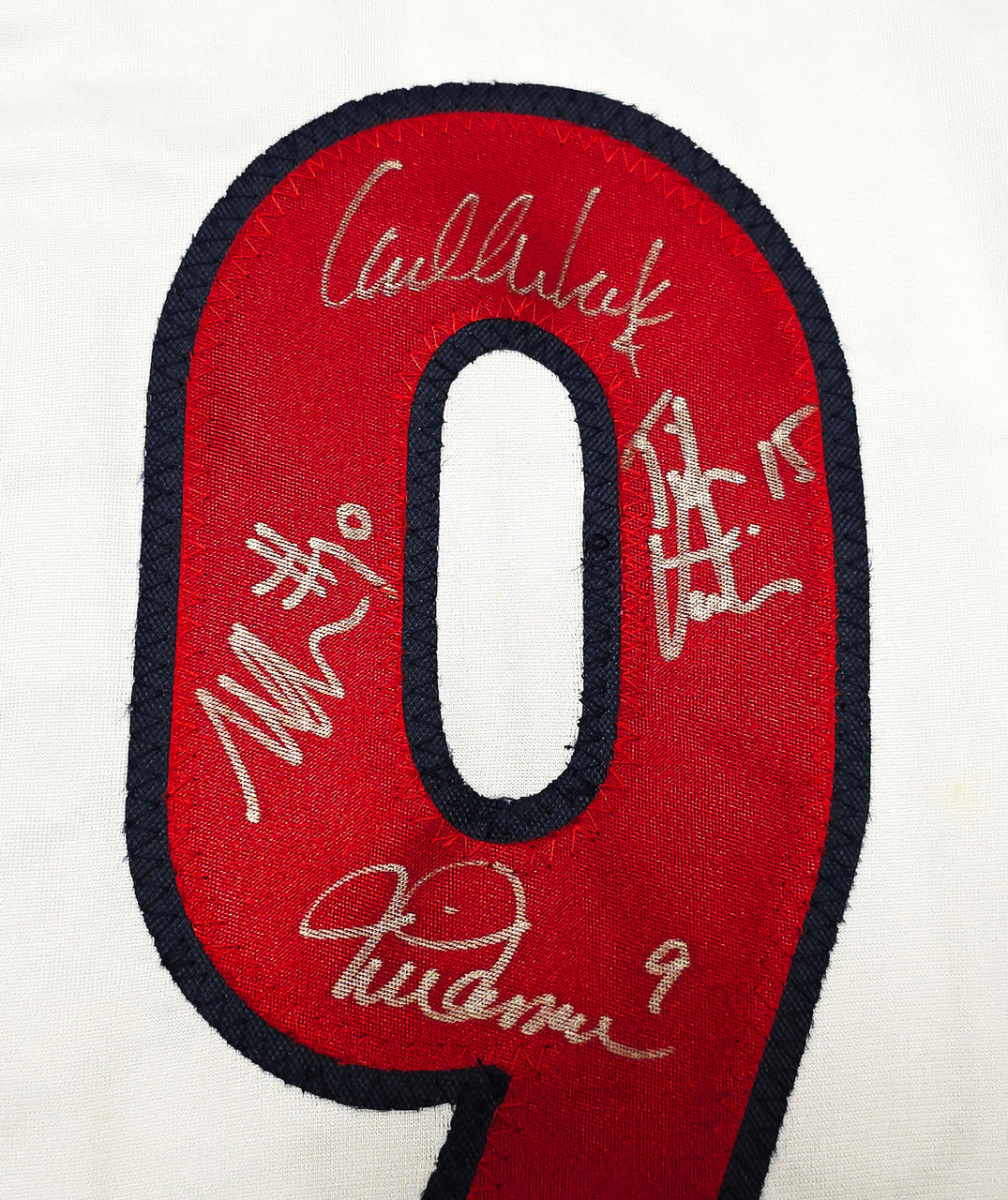 1999 Team USA Women's Soccer World Cup Champions Autographed White Jersey With 8 Signatures Including Hamm & Chastain Beckett BAS Witness Stock #257834