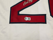 Boston Red Sox Wade Boggs Autographed White Jersey Beckett BAS Witness Stock #257836