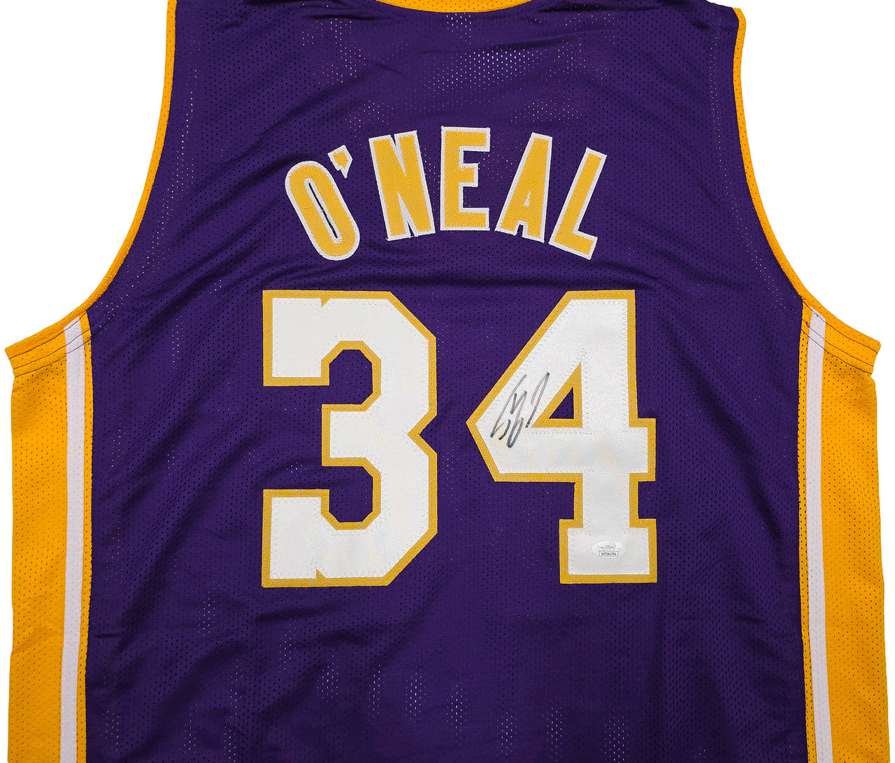 Los Angeles Lakers Shaquille Shaq O'Neal Autographed Purple Jersey JSA Stock #257919