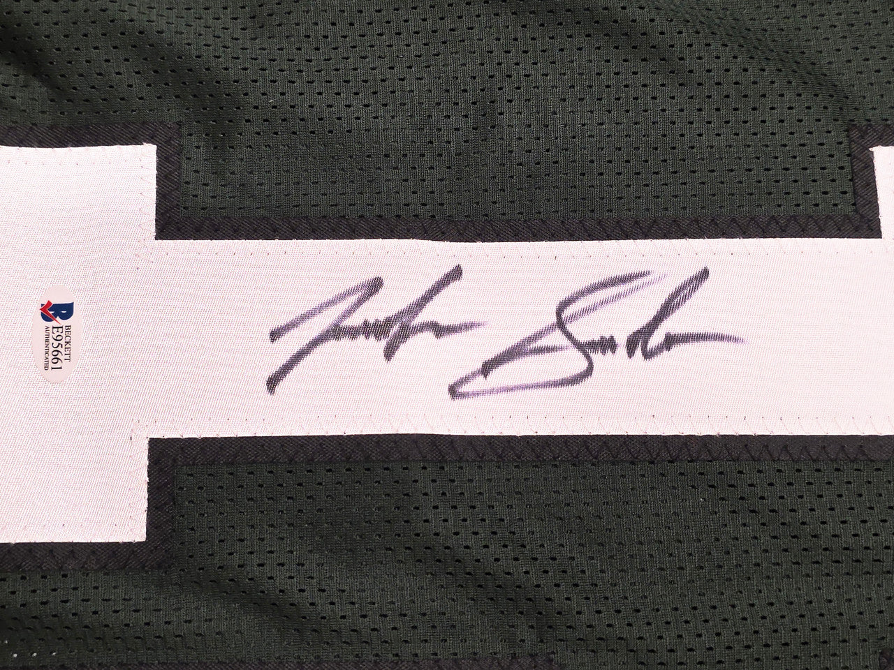 Baylor Bears Josh Gordon Autographed Green Jersey Beckett BAS Stock #257837