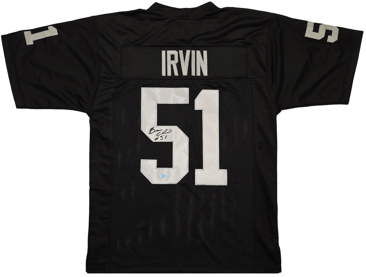 Las Vegas Raiders Bruce Irvin Autographed Black Jersey MCS Holo Stock #257840