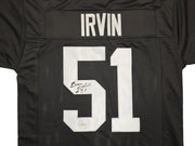 Las Vegas Raiders Bruce Irvin Autographed Black Jersey MCS Holo Stock #257840