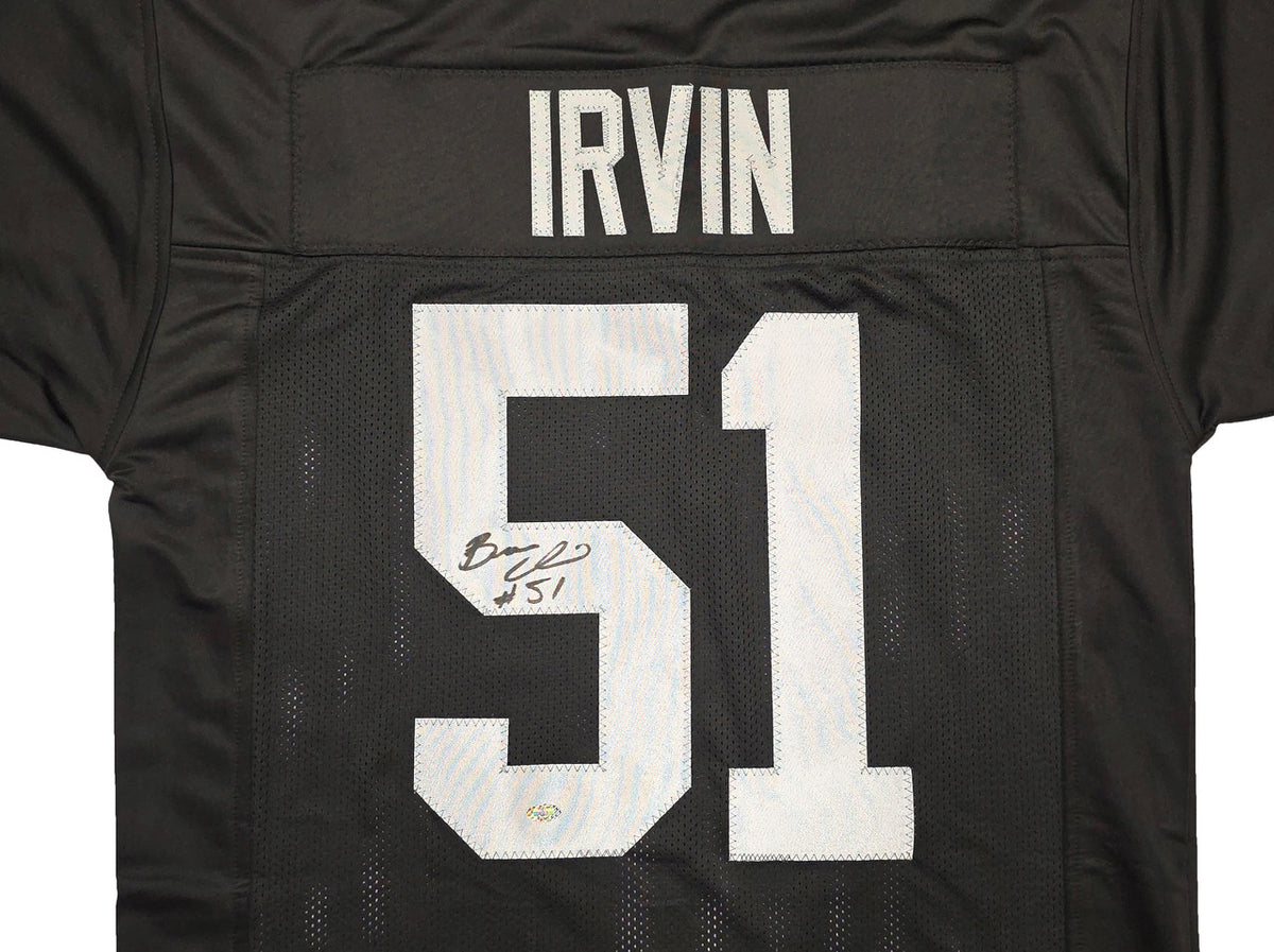 Las Vegas Raiders Bruce Irvin Autographed Black Jersey MCS Holo Stock #257840