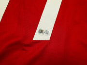 1999 Team USA Women's Soccer World Cup Champions Autographed Red Jersey With 8 Signatures Including Hamm & Chastain Beckett BAS Witness Stock #257833