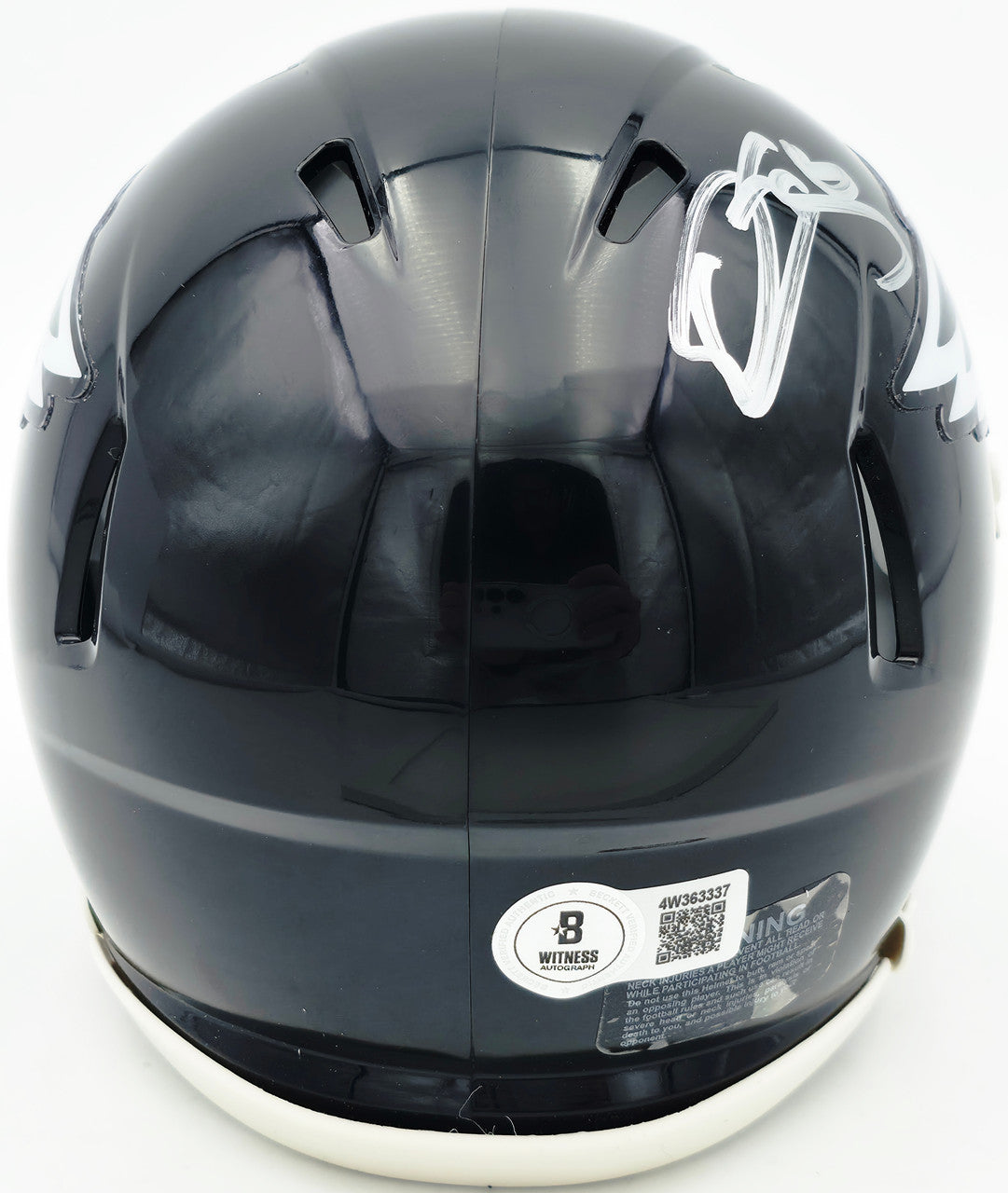 Donovan McNabb Autographed Philadelphia Eagles 2022 Alternate Black Mini Helmet Beckett BAS Witness Stock #256864