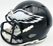 Donovan McNabb Autographed Philadelphia Eagles 2022 Alternate Black Mini Helmet Beckett BAS Witness Stock #256864