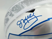 Jim Kelly, Thurman Thomas & Andre Reed Autographed Buffalo Bills Rivalries White Full Size Replica Speed Helmet Beckett BAS Witness Stock #256869
