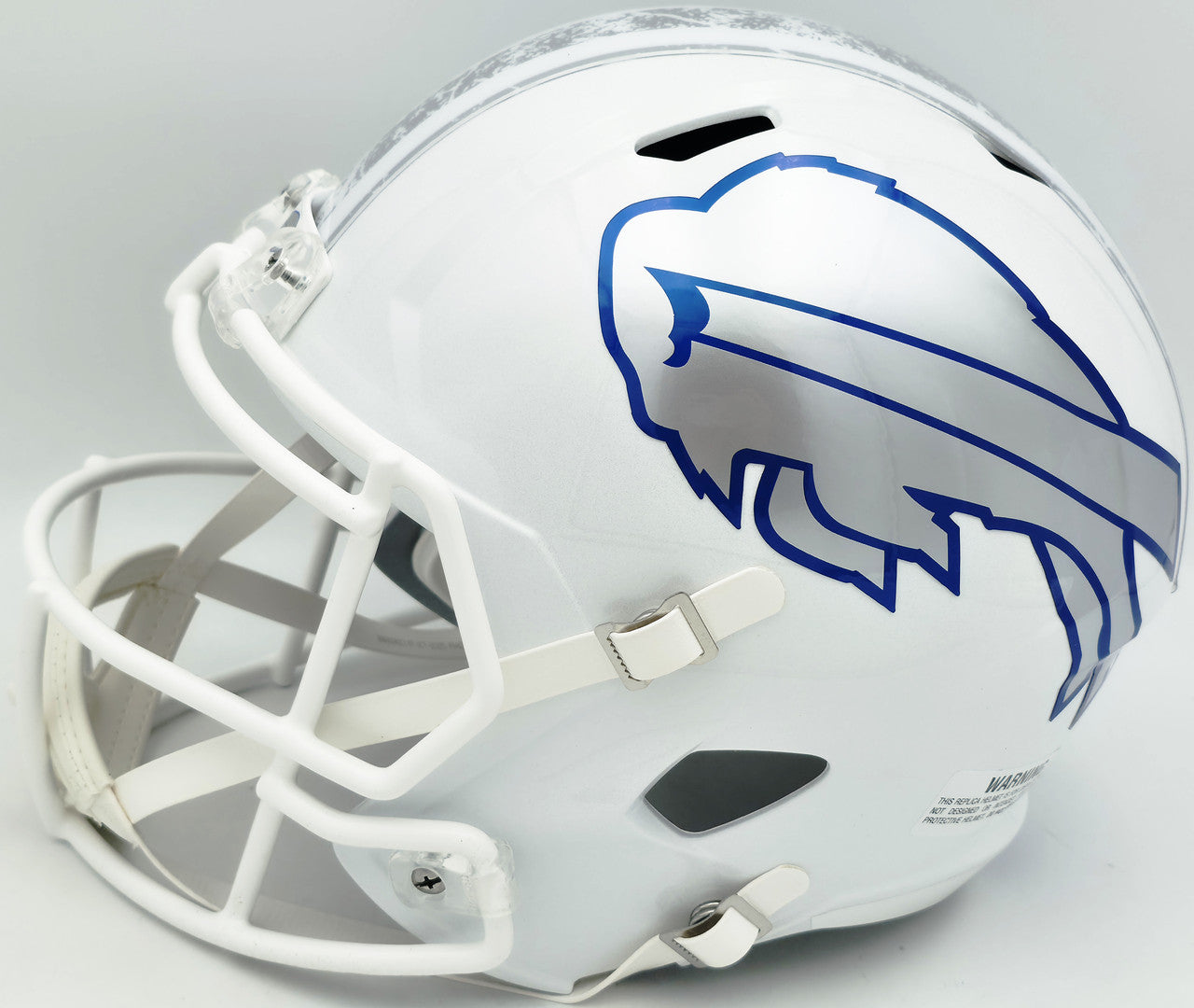 Jim Kelly, Thurman Thomas & Andre Reed Autographed Buffalo Bills Rivalries White Full Size Replica Speed Helmet Beckett BAS Witness Stock #256869