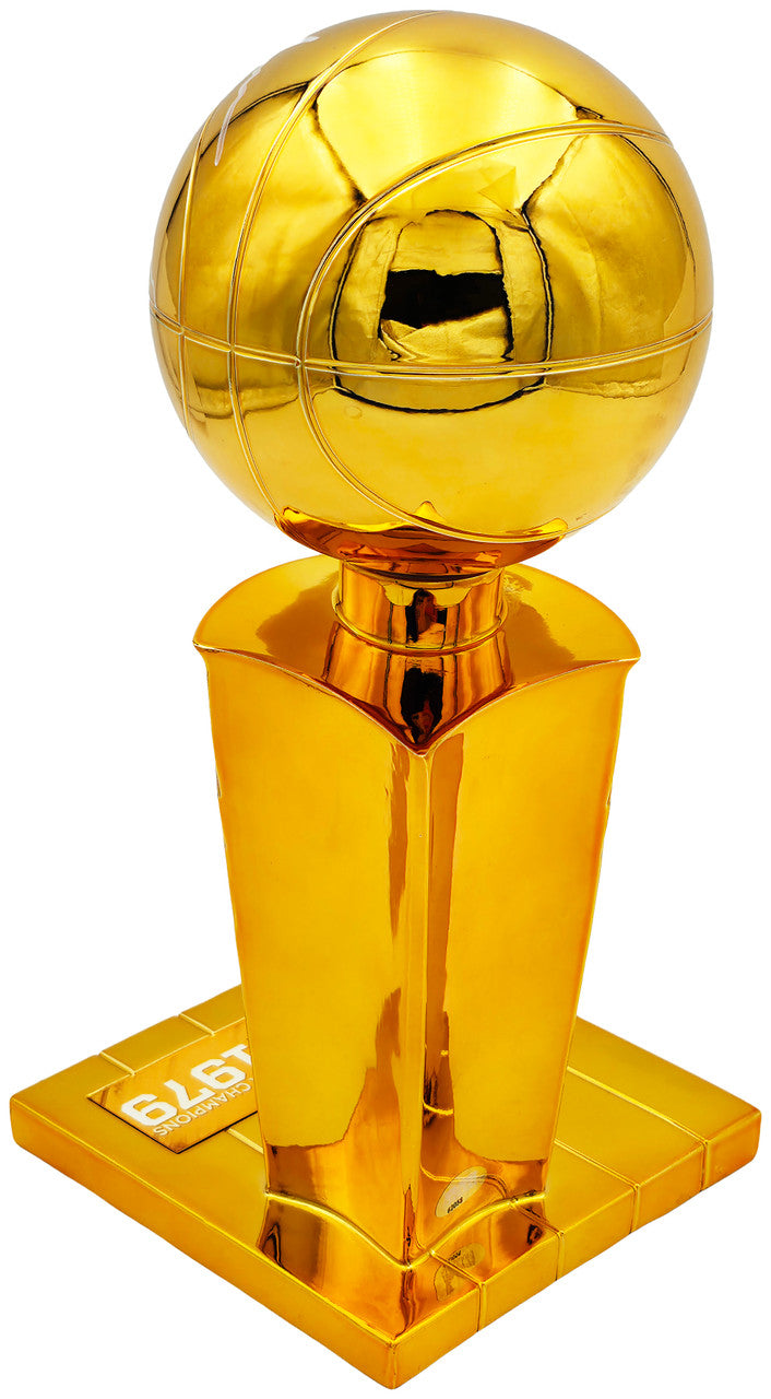Jack Sikma & Fred Brown Autographed Fanatics 1978-79 NBA Champions Logo Mini Trophy Seattle Supersonics MCS Holo Stock #256896