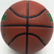 Jaylen Brown Autographed Composite Leather Boston Celtics Logo Basketball Beckett BAS Witness Stock #256842
