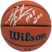 Dennis Rodman Autographed Authentic Indoor/Outdoor Basketball Chicago Bulls "HOF 2011" Beckett BAS Witness Stock #256866
