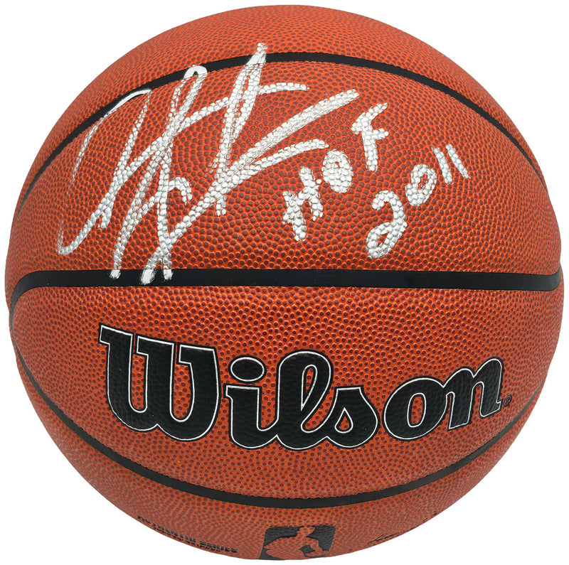 Dennis Rodman Autographed Authentic Indoor/Outdoor Basketball Chicago Bulls "HOF 2011" Beckett BAS Witness Stock #256866