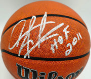 Dennis Rodman Autographed Authentic Indoor/Outdoor Basketball Chicago Bulls "HOF 2011" Beckett BAS Witness Stock #256866