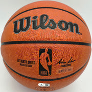 Dennis Rodman Autographed Authentic Indoor/Outdoor Basketball Chicago Bulls "5X Champ" Beckett BAS Witness Stock #256867