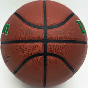 Jaylen Brown Autographed Composite Leather Boston Celtics Logo Basketball Beckett BAS Witness Stock #256843